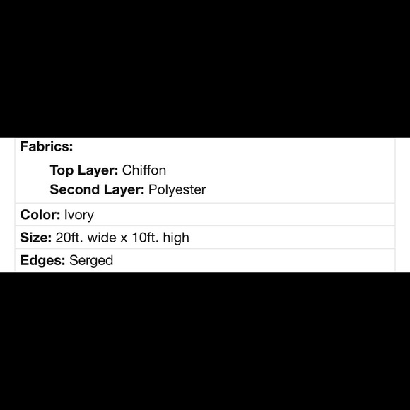 Two layers backdrop.. Ivory color. - Picture 3 of 3